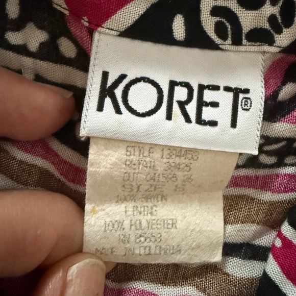 Vintage KORET button-up shirt with bold mixed patterns Small - Picture 5 of 5